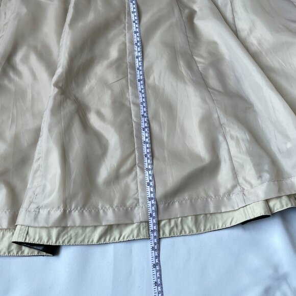 Arden B. Women Beige Belted Buttoned Trench Coat Jacket, Size Medium (Flaw) - Picture 7 of 15